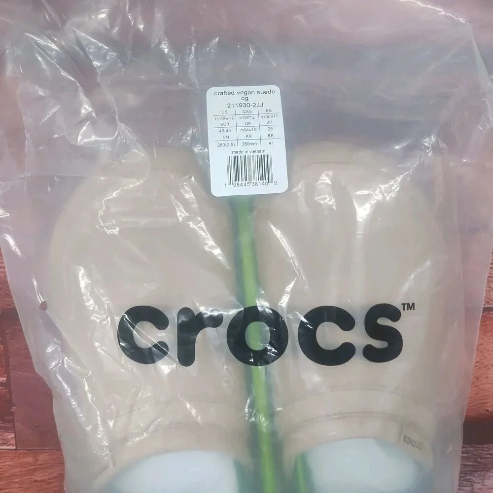 Crocs Classic Crafted Vegan Suede Clog  Men 10  Womens 12 NEW